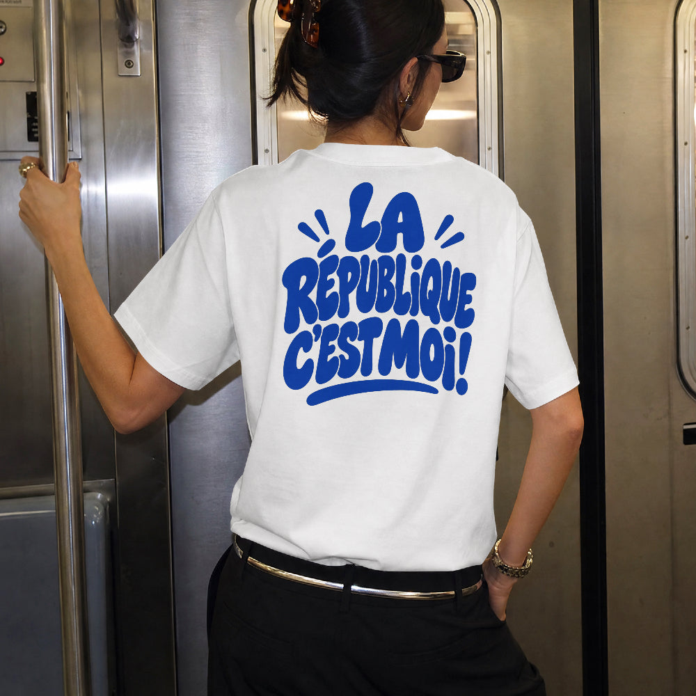 T-shirt bleu « La République, c'est moi ! » – Gauche'Up, photo 2